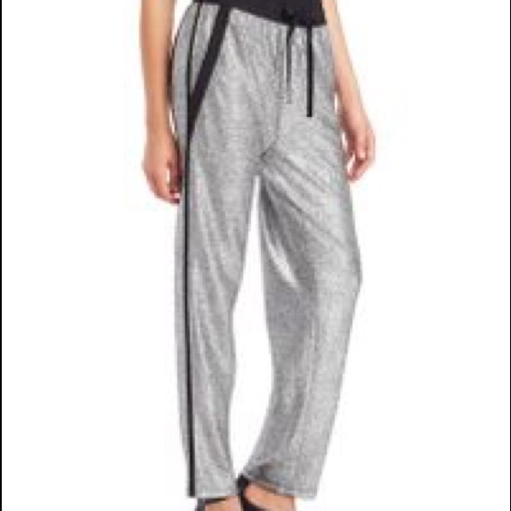Kenneth Cole metallic Drawstring pants.
